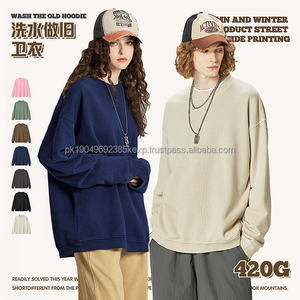 Sudaderas básicas con capucha en blanco Sudaderas con logotipo personalizado para hombre Sudadera de hombro caído de gran tamaño Sudaderas con capucha lisas - Product Image 2