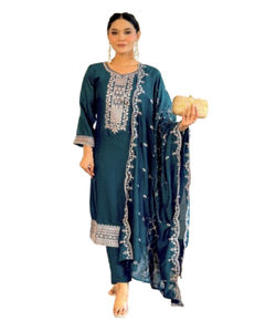 Trajes Shalwar Kameez de Seda Cosidos para Mujer, Estilo Indio-Pakistaní, de Primera Calidad, Vestido Salwar Elegante para Adultos, Venta al Por Mayor - Product Image 1