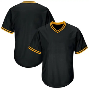 Wholesale Custom Pullover <b>Baseball</b> Jersey V Neck Quick Dry Breathable Plus Size Unisex 100 Percent Polyester Heat Transfer Sport - Product Image 2