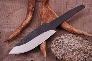 Couteau de chef en acier Damas forgé à la main, lame fixe, couteau de camping, couteau de cuisine personnalisé, fournitures de fabrication de couteaux en gros pour l'extérieur - Product Image 3