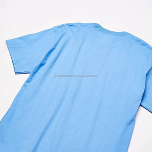 Camiseta de manga corta estilo slim fit para hombre, estilo casual, con logo personalizado, teñida lisa, en venta, tallas grandes. - Product Image 3