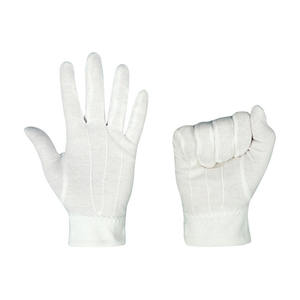 Gants de travail en coton blanc avec broderie de logo personnalisé, insignes maçonniques, gants en coton Royal Arch - Product Image 1