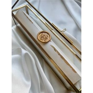 Luxury Brass Glass Scroll <b>Box</b> Elegant Wedding Invitation <b>Box</b> Wholesale Clear Keepsake Jewelry Organizer Decorative <b>Gift</b> <b>Box</b> - Product Image 3