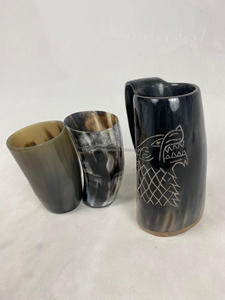 Taza de Cuerno Vikinga Hecha a Mano y Personalizable, Artesanía, Cuerno Genuino de Animal, Religiosa, Histórica, para Recreaciones Europeas - Product Image 5