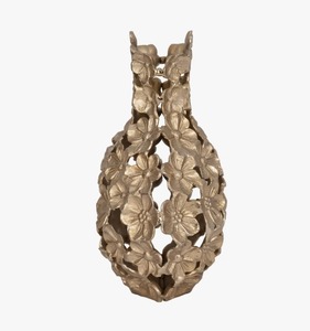 Jarrón de Latón Hecho a Mano con Diseño Floral Recortado, Acabado Dorado, Decoración Bohemia para Mesa a Precio Económico - Product Image 2