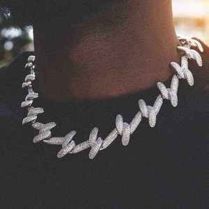 Luxury <b>Iced</b> <b>Out</b> Twist Oval Link <b>Chain</b> Necklace VVS Moissanite Diamond Hip Hop Jewelry for Men Unisex Premium Style - Product Image 2
