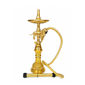 Cachimbas Farida de Primera Calidad, Cachimba de Lujo Egipcia con Escultura de Perro Dorado, Diseño Animal Único, Juego Completo de Cachimba - Product Image 1