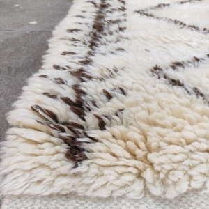 Custom Hand made fluffy shaggy New Zealand <b>wool</b> long pile no shedding thick <b>Wool</b> Moroccan area rug carpet - Product Image 2
