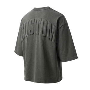 Camiseta de Manga Corta para Hombre, Corte Regular, Transpirable, Cuello Redondo, Informal, para Fitness, 100% Algodón, Impresión Digital, Color Sólido, Calidad Premium - Product Image 2