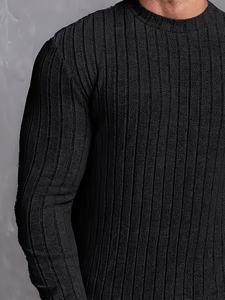 Suéter de Punto Personalizado con Logotipo, Jersey de Invierno, Mezcla de Algodón Suave, Manga Larga, Informal, Cómodo, Ajustado, Elegante - Product Image 3