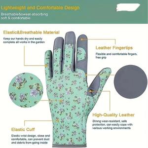 Gants de jardinage en cuir respirant, compatibles écran tactile, pour l'hiver, design unisexe, confortables pour adultes, bonne adhérence - Product Image 4