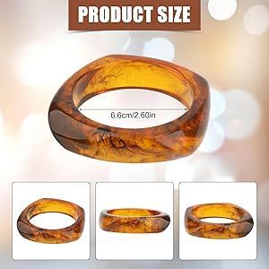 Handmade colorful resin <b>bracelets</b> with s unique fashion jewelry <b>adjustable</b> size for women daily wear accessories - Product Image 2