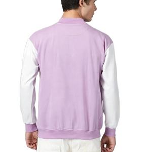 Blouson universitaire brodé en chenille 100 % polaire personnalisable OEM pour homme, long et à capuche, avec fonction réversible - Product Image 2