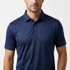 Camiseta Deportiva de Manga Corta con Estampado de Tiburón Azul Marino para Hombre, Transpirable, de Poliéster, con Logotipo Personalizado, para Golf al Aire Libre - Product Image 1