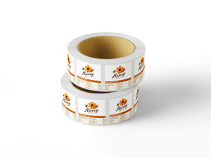 Etiquetas Adhesivas de Vinilo PVC Mate a Prueba de Rayos UV Personalizadas para Frascos de Miel, para Empaquetado de Regalos de Marca Blanca y Recuerdos de Boda - Product Image 4