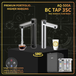Aquatek BC Tap 3SC Hot Ambient Cold Water Dispenser AQ-500A <b>RO</b> Stainless Steel Under sink Electric <b>Filtered</b> Water System - Product Image 1