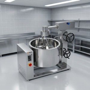 Induction Rotating Jacketed Steam Kettle Amicook 380V/440V Model compact kitchen utility powerful cooking jacketed motorized - Product Image 1