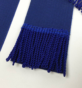 Master Mason Blue Lodge <b>Apron</b> - <b>White</b> & Navy Blue with Blue Fringe regalia suppliers with exceptional craftsmanship Custom - Product Image 5