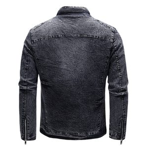 Men's Stylish Leather Jacket Stand Collar Silk Shell Casual Wear High Quality Custom OEM Service Sale - Product Image 3