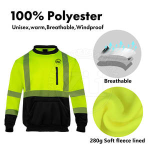 Sudaderas de Trabajo de Alta Visibilidad, Resistentes al Fuego y al Agua, con Protección de Seguridad, Reflectantes, de Manga Larga, Hechas en Pakistán, Tallas Grandes - Product Image 4