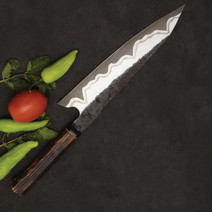 Burraq Ecommerce Custom Handmade Personalized Carbon Steel Chef <b>Knife</b> 8 Inch Blade 3.0mm Thick Smooth Surface Wood Handle Sheath - Product Image 2