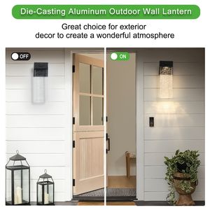Lampada da parete a LED trasparente impermeabile per esterni, supporta diversi tipi di lampadine - Confezione da 2 - Product Image 5