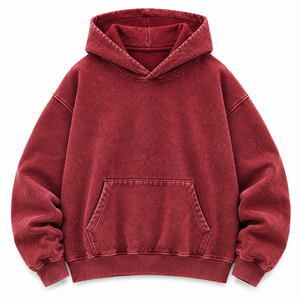 Sweat-shirt à capuche en tricot uni pour homme, coupe ample, décontracté, pour l'automne, gris foncé - Product Image 2