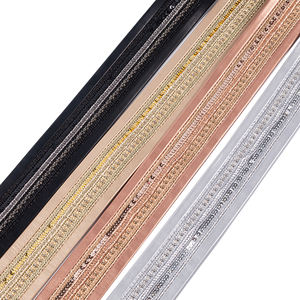 Cinturón Trenzado de Cuero de Primera Calidad con Encaje de Pedrería – Adorno Brillante para Zapatos y Accesorios - Product Image 3