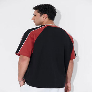T-shirt surdimensionné tricoté 100% coton personnalisé pour hommes et femmes Logo d'impression bouffante 3D sur le col de cou Marque Design vierge - Product Image 2