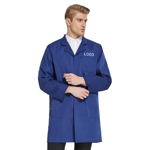 Unisex Wholesale Custom Cotton Medical Scrubs Protective Clothing with Buttons Pockets Long Sleeve Hospital Use Seamless Fusing - Product Image 3