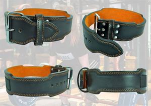 Ceinture de gymnastique en peau de vache unisexe de 4 pouces ceinture de fitness dynamophilie personnalisée nouveau design 13mm d'épaisseur à une broche respirante pour l'haltérophilie - Product Image 4