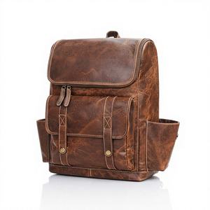 Mochilas de Cuero Impermeables y Duraderas para Portátil, Mochilas de Gran Capacidad para Viajes, Senderismo y Uso Diario - Product Image 1