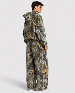 Camouflage <b>Men's</b> Oversized Contrastline Custom Hoodie Oversized Breathable Premium Cotton Fleece Casual <b>Pullover</b> <b>Mens</b> Sweatshirt - Product Image 4