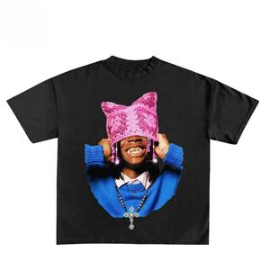 Camiseta de Algodón Grueso Personalizada para Hombre, Estilo Urbano Oversize, con Gráficos, 300GSM, Corte Cuadrado Vintage, Calidad Premium - Product Image 1