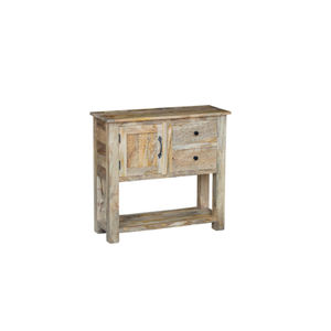 Mesa Consola Rústica de Madera Maciza de Mango, Aparador Vintage de Mediados de Siglo y Buffet de Estilo Victoriano - Product Image 5