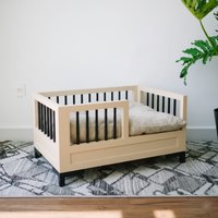 Meubles de lit pour chien de luxe écologiques |   Lit pour animaux de compagnie en bois et acier durable pour chiens et chats |   Meubles pour animaux de compagnie modernes