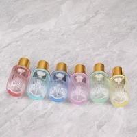 Flacon de parfum en verre transparent de luxe 50ml/100ml avec pulvérisateur à écran sérigraphié, logo personnalisé, emballage en carton pour parfum