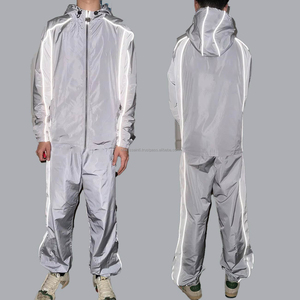 Prince Custom Oversize Sportwear Streetwear Casual Sweatsuit 3m Reflective <b>Jacket</b> and Jogger Set Windbreaker Nylon Tracksuit Men - Product Image 2