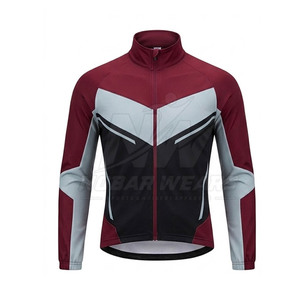 Breathable Outdoor <b>Cycling</b> <b>Jacket</b> With Lightweight Construction Full Zip Front Wind Resistant Fabric Reflective Trim - Product Image 2