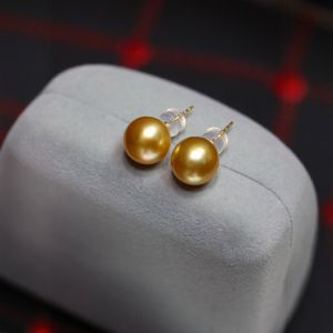 925 Pure Silver Natural Peacock Green <b>Pearl</b> <b>Earrings</b> Versatile Precision Edition with 9-10mm Round Almost Flawless Inlaid - Product Image 1