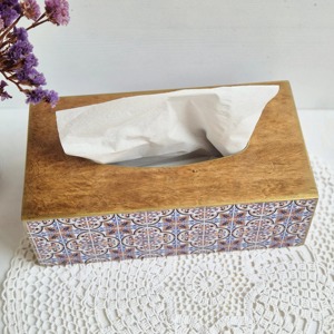 Boîte à mouchoirs en bois imprimée sérigraphiée, couleur unie, pour emballage minimaliste, vente en gros, étui de rangement - Product Image 3