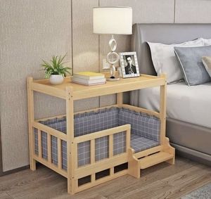 Multifunctional Nightstand with <b>Cage</b> Bed <b>for</b> Small Pet Dog <b>Cat</b> - Product Image 1
