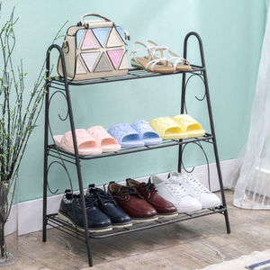 3 Layers Blue Coated Metal <b>Shoe</b> Rack For Home Entry Hall Hotel <b>Space</b> <b>Saving</b> use <b>Shoe</b> Rack <b>Shoe</b> Shelf <b>Storage</b> Organizer - Product Image 5