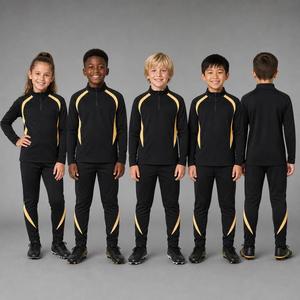 Tenue de football pour jeunes et enfants One Piece 2627 AW, épaisse et chaude, avec manches longues et pantalon, design de gilet offert, prix de gros en vrac - Product Image 1