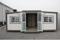 Maison préfabriquée de luxe en conteneur de 40 pieds à deux étages, maison mobile de 20 pieds au design moderne, hôtel, poste de garde avec garantie de 5 ans
