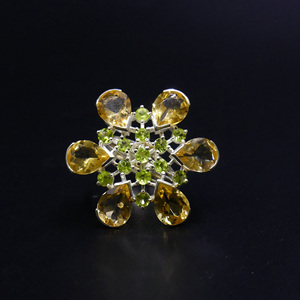 Bague Classique et Tendance en Argent Sterling 925 Plaqué Or avec Pierre Précieuse Citrine pour Femme – Idéale pour les Mariages - Product Image 4