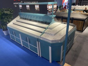 Estante de exhibición de verduras con pulverizador de niebla de aleación de aluminio, estante de refrigeración para frutas y verduras de supermercado, soporte humidificador para verduras para tiendas de comestibles - Product Image 3