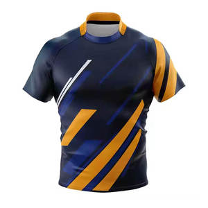 เสื้อรักบี้ผู้ใหญ่ไซส์ใหญ่สั่งทำขายส่ง ระบายอากาศได้ดี คุณภาพสูง พิมพ์ลายดิจิทัล ชุดทีมแบบกำหนดเองได้ MOQ ต่ำ รับผลิตแบบ OEM ODM - Product Image 3