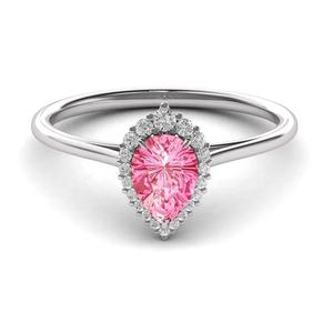 Bague solitaire en argent sterling 925 avec spinelle rose créé en laboratoire, vente en gros, pierre précieuse en vrac, bague en argent pur, fabrication artisanale, meilleurs produits - Product Image 1