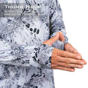 เสื้อตกปลาแบบแห้งเร็ว ป้องกันรังสียูวี 50+ ระบายอากาศได้ดี พิมพ์ลายแบบซับลิเมชั่น  ขนาดใหญ่พิเศษสำหรับทุกเพศ  แขนยาว ผลิตจากโพลีเอสเตอร์ 100% - Product Image 5